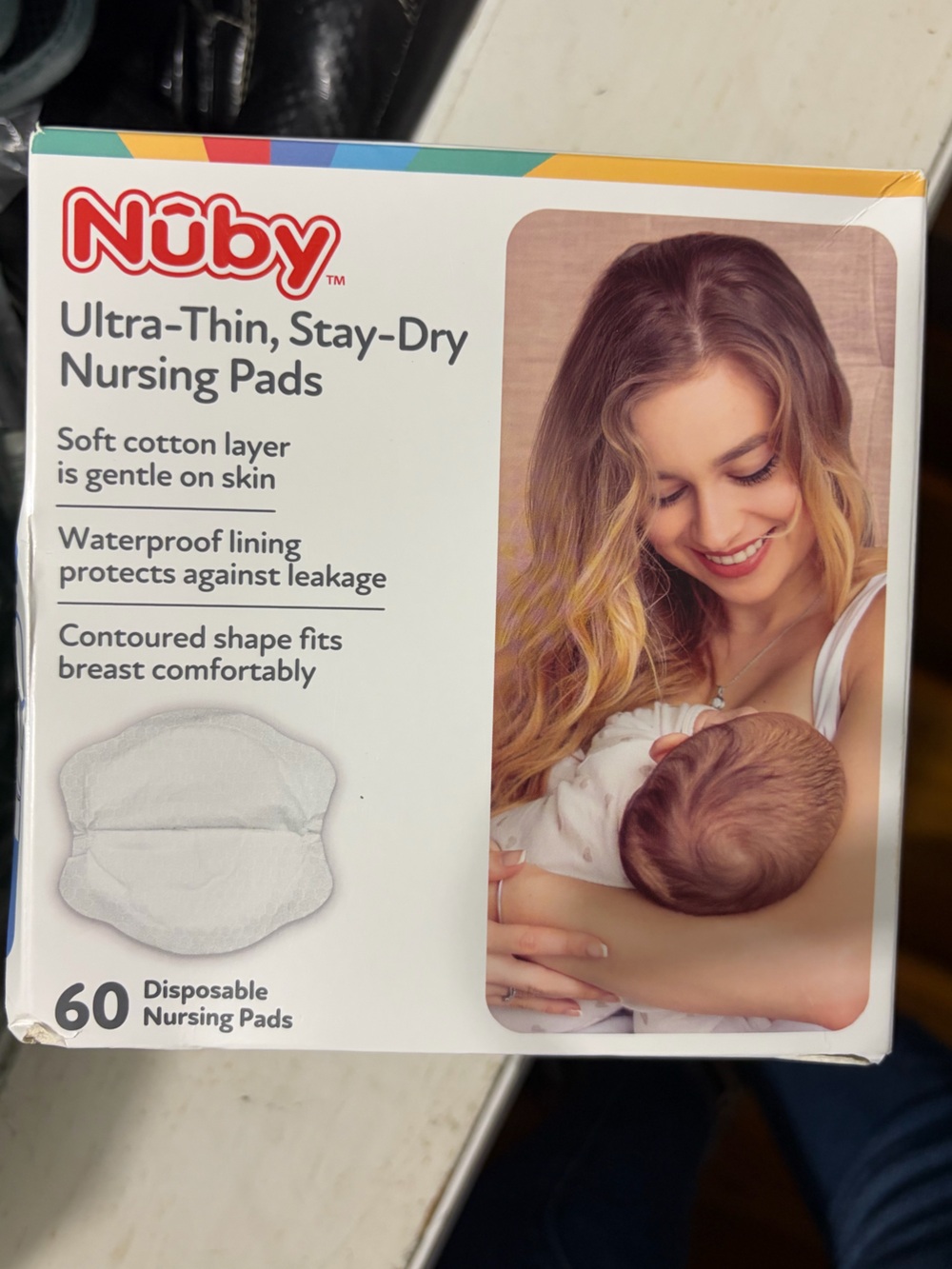 Nuby Ultra-Thin Stay-Dry Nursing Pads – 60 Disposable Pads, New